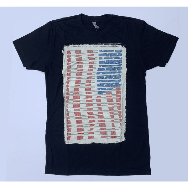 T-Shirt - American's Pastime (Black, Navy & White) - Viz Art Ink